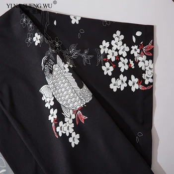 16 стил Шаран на печат черно мъжете и жените, блуза, жилетка хаори Оби Азиатската облекло самурай кимоно Harajuku японската мода