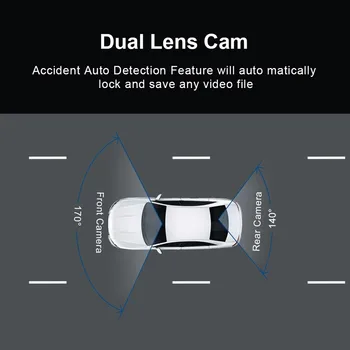 2020 New 4 Inch Dual Lens Touch Rearview Dash Cam 1080P Starlight Night Vision WDR G-Sensor Car Recorder Stream Media Car DVR