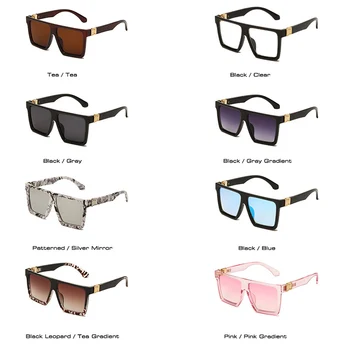 SO&EI Ins популярна мода квадратни слънчеви очила Жени луксозна марка дизайнер наклон огледалото очила мъжки слънчеви очила нюанси UV400