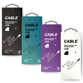 100 бр./лот нова опаковъчна кутия пакети кутия за 1 м/3 фута кабел за зареждане, USB кабел, зарядно устройство, кабел за Foxconn i8 кабел пакет KJ-795