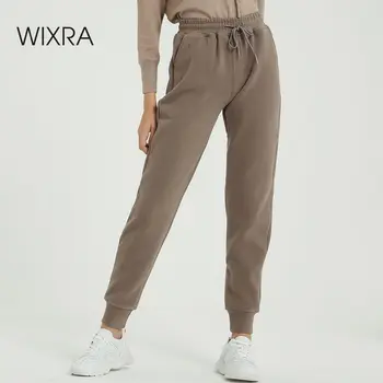 Wixra дамски ежедневни кадифени панталони зимни дамски дебели вълнени панталони Дамски дрехи дантела с дълги панталони