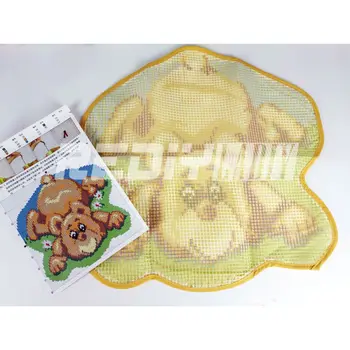 Затвори кука килим на една кука гоблен разтегателен декор възглавници комплект за бродерия САМ килим килим за хола мечката мат