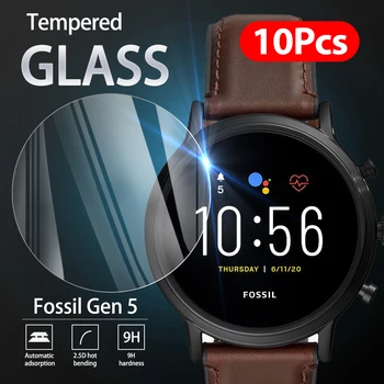 10 бр 9H премия от закалено стъкло за Fossil Gen 5 Smartwatch Screen Protector Film аксесоари