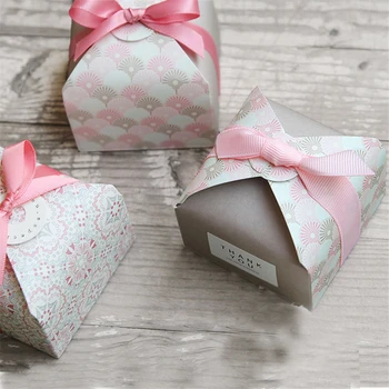 Мини свещ ръчно изработени сапуни малък подарък тава малка сладкарница кутия нов сгъваем тава за сладкиши сватбен подарък-детско шоу парти