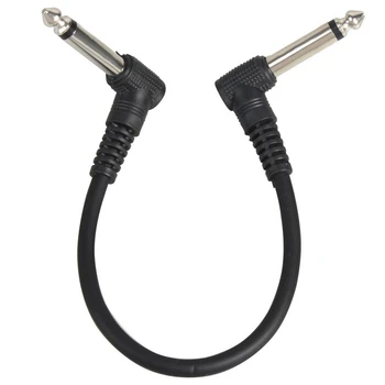 Krusu Guitar Effect Pedal кабели на съединителната линия 6.35 мм кръпка педала на кабела 21 см правоъгълен кабел меден проводник Китара аксесоари