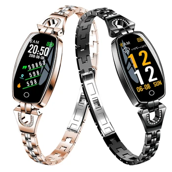 H8 жени умен часовник водоустойчив IP67 фитнес гривна смарт груп 24 часа Тракер сърдечния ритъм на монитора на дамски спортни часовници