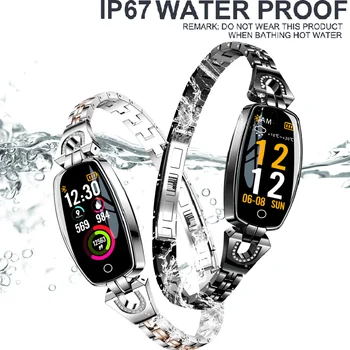 H8 жени умен часовник водоустойчив IP67 фитнес гривна смарт груп 24 часа Тракер сърдечния ритъм на монитора на дамски спортни часовници