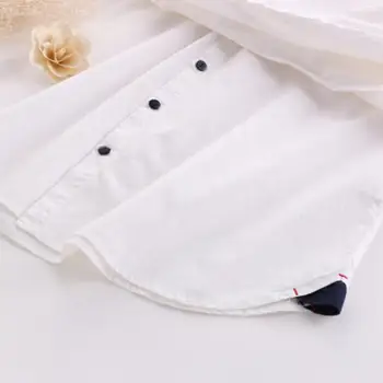 YUPINCIAGA пуговичный яка коте бяла блуза, момиче сладко кавайный котка принт вратовръзка пеперуда училищни униформи чист стил риза с дълъг ръкав