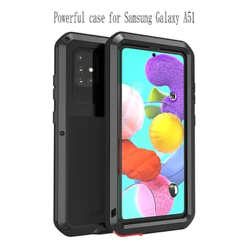 За Samsung Samsung Galaxy A51 Case Funda Galaxy A41 Case samsung A71 LOVE МЕЙ Shock Dirt Proof Water Resistant Armor Metal Cover Case