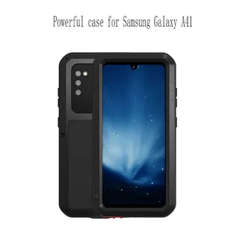 За Samsung Samsung Galaxy A51 Case Funda Galaxy A41 Case samsung A71 LOVE МЕЙ Shock Dirt Proof Water Resistant Armor Metal Cover Case