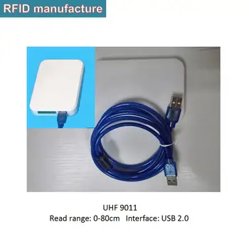 настолен четец на кратък диапазон RFID 0-80 cm USB RFID reader + безплатен SDK + 5 бр. uhf rfid tag проба за изпитване 865~868 Mhz 902~928 Mhz