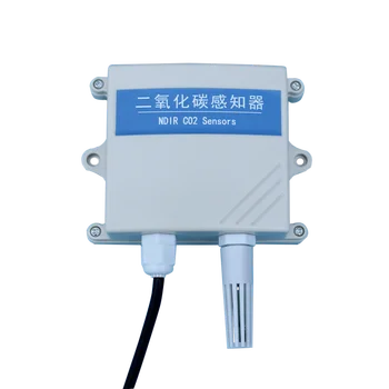 Сензор за влажност, температура на CO2 предавател RS485/Ethernet/GPRS Modbus RTU NDIR 0-10000ppm, ФПЧ2.5 LCD дисплей опция