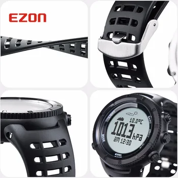 EZON висотомер барометър термометър компас прогнозата за времето на открито за мъже цифрови часовници, спортни часовници катерене туризъм ръчен часовник