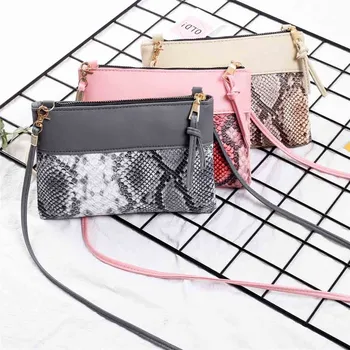 Дамска чанта змия Pattern нов пакет пратеник мода размер на чанта момичета водоустойчива чанта Mujer #YJ