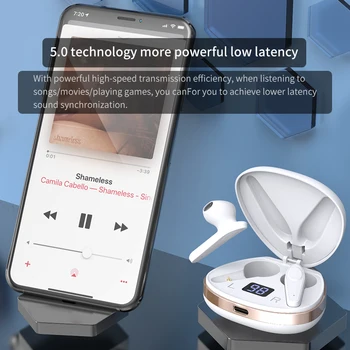 TWS Bluetooth, HiFi Слушалки безжични слушалки с микрофон спортни слушалки хендсфри стерео звук слушалки за всички телефони