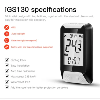 IGPSPORT igs20e GPS велосипед за измерване на скоростта на безжичната мотор километража на мотора IPX6 водоустойчив BLE4.0 Колоездене компютърна поддръжка определяне на S60