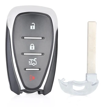 KEYECU Smart 3+1 4 бутон за дистанционно ключодържател 433 Mhz с чип ID46 за Chevrolet Camaro Cruze Malibu FCC: HYQ4EA с авариен ключ