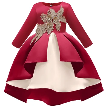 Рокля за момичета 2020 Есен/Зима Новата коледна облекло, бродирани рокли принцеса детско сватбена рокля Коледна рокля за момиче на 9 години