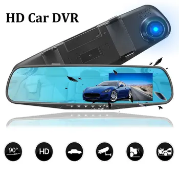 1080P пълно огледало за обратно виждане нощно виждане автомобилен видеорекордер Dash Cam 90 градуса преглед Ангел автомобилен видеорекордер автомобилни аксесоари