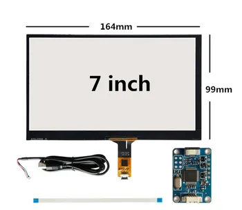 7 инча 165мм*100мм Raspberry Pi tablet PC навигация капацитивен сензорен дигитайзер сензорен панел стъкло USB драйвер за такси