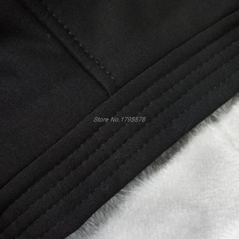 Зимна мода мъжете светкавица сгъсти hoody американската армия специалните сили WWD лого джоб черни качулки готино яке върховете