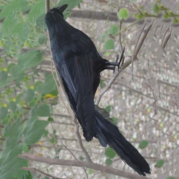 Изкуствена Гарван, черна птица, гарван подпори декор за Хелоуин дисплей събитие партия бар украса инструменти подарък призрак фестивал за доставка