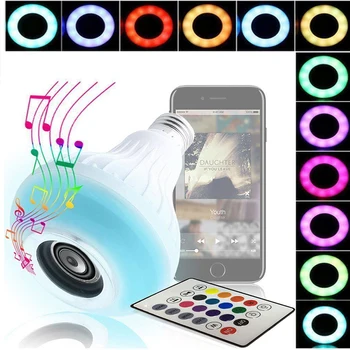 6W E27 LED Music Bulb Smart Home Speaker Colorful RGB Smart Wireless Bluetooth 4.0 Lamp Control APP Party Bar Bedroom Light