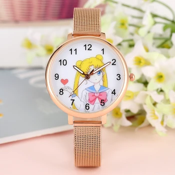 Sailor Moon дамски часовник гривна мода розово злато окото група кварцов дамски часовници дамски часовници Часовници подаръци Relogio Feminino