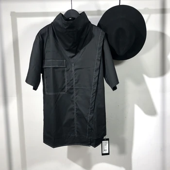 Owen seak Men T Shirt Мъжки дрехи хип-хоп върховете на тениски, High Street Summer Japanese Male Solid oversize Streetwear Black T Shirt