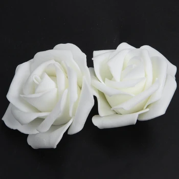 Високо качество 100 бр / пакет от 6 см. пяна рози на главата изкуствени цветя на главата на сватбени декорации(розов)