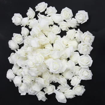 Високо качество 100 бр / пакет от 6 см. пяна рози на главата изкуствени цветя на главата на сватбени декорации(розов)