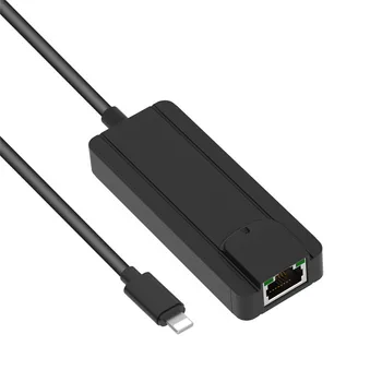 Lightning to Ethernet 100 Mbit/с rj-45 проводна мрежа и USB OTG адаптер за iPhone, iPad Pad Pro/air / mini