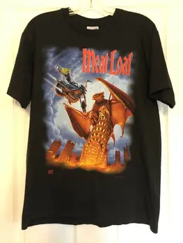 Рядка Реколта 1990 те години на Мийт Лоуф World Tour, Band тениска класически рок, хеви метъл