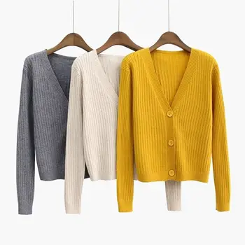 С дълъг ръкав зима 2020 новост облекло вязаный жилетка За жени пуловери женски Джърси женски жилетка женски Oversize пуловер