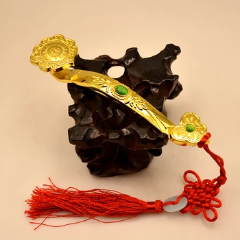 Китайски Амулет занаяти Златен благоприятен Жуйи подаръци мебели за дома Фън Шуй силата на скиптъра Украса Украса късмет
