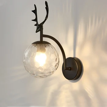 2020 Nordic творчески монтиран на стената лампа луксозна дневна спалня нощна лампа за четене постмодернистские стъклени стенни лампи Led огледало на светлината