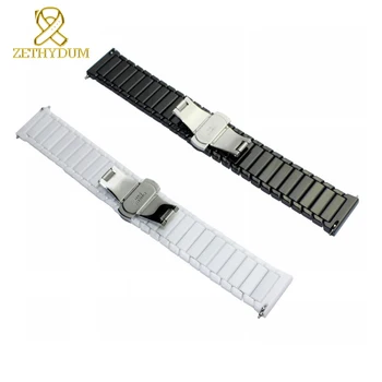 Cerami cwatch каишка 16 мм гривна каишка за часа и 20 мм и 22 мм быстроразъемный бар ръчен часовник каишка 18 мм бял черен каишка за часовник не избледнява