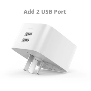 Оригинал Mijia Xiaomi Smart Socket Plug WiFi управление на брояч на мощност таймер преминете Dual USB socket стандартен Pluge Power socket