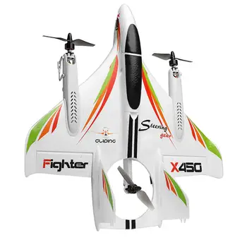 WLtoys XK X450 2.4 G 6CH 3D / 6G RC самолет бесщеточный двигател за вертикално излитане LED Light RC планер с неподвижно крило RC самолет RTF