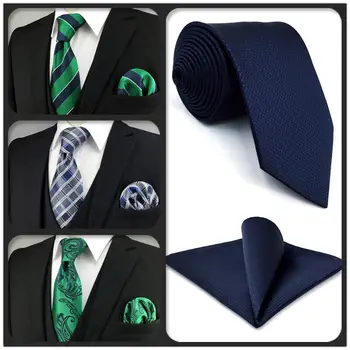 Синьо зелено Пейсли вратовръзка комплект за мъже вратовръзка с покет квадратна носовым шал, розов луксозен сватбен гост подарък за Коледа твърди точки