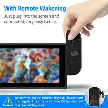 Bluetooth геймпад за Nintendo преминете Joy-Con (L/R) контролер, за да преминете безжични джойстици каишка