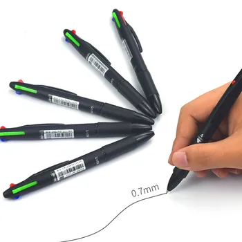 12шт 4-в-1 прибиращи химикалки 4-цветна химикалка писалка многоцветни химикалки за офис ученически пособия студентите деца подарък