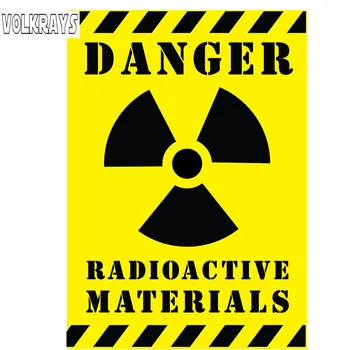 Volkrays хладен стикер на автомобила опасност радиоактивни материали предупредителен знак аксесоари водоустойчив PVC стикер за Mazda Gt Golf, 14 сантиметър*10см
