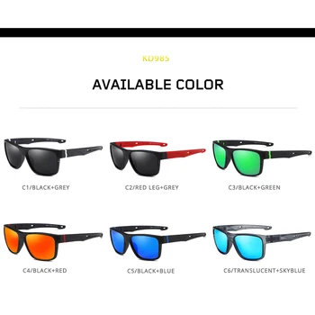 KDEAM премахва отблясъците, поляризирани очила Спорт правоъгълник слънчеви очила мъжете неподвластен на времето стил на катерене очила с кутия