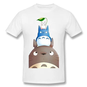 Spirited 4 T Shirt White Totoro printed Tshirt летни големи тениски