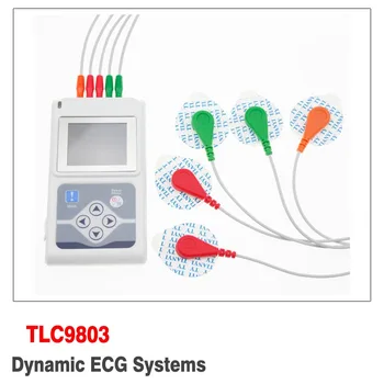 Инструмент за диагностика TLC9803 преносим кабелен мониторинг на сърцето канал 3 динамична ЕКГ система на 24 часа ЕКГ записващо устройство, монитор Система Halter