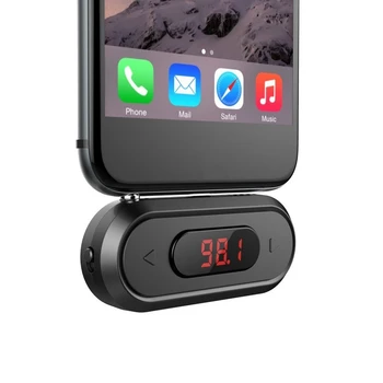 Напълно универсален FM трансмитер за безжична аудиоадаптер с жак 3,5 мм за Xiaomi за iPhone и IOS и Android авто високоговорител