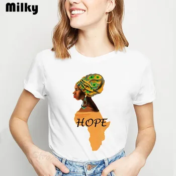 Harajuku Africa Map Graphic T Shirt African Women Heritage Дамски тениски Afro Word, Print White tshirt Tumblr Clothes Tops