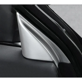 За Mazda CX-5 2017-2020 ABS матиран / карбон в интериора на автомобила колона говорител Рог пръстен капак завърши автоаксесоари за полагане на 2 бр.