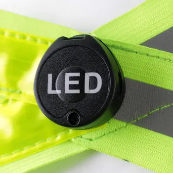 2018 нов дизайн регулируем USB акумулаторна светодиодна лента отразяваща колан жилетка за спортове на открито от бягане и колоездене